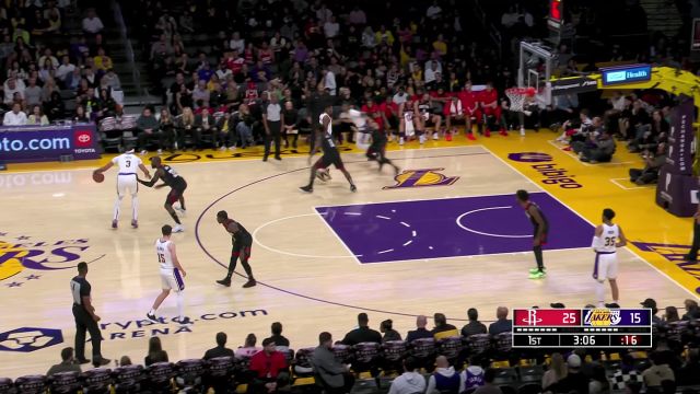 【2023年11月20日 火箭vs湖人集锦】篮下一柱擎天 浓眉碾压对手强硬补篮打进