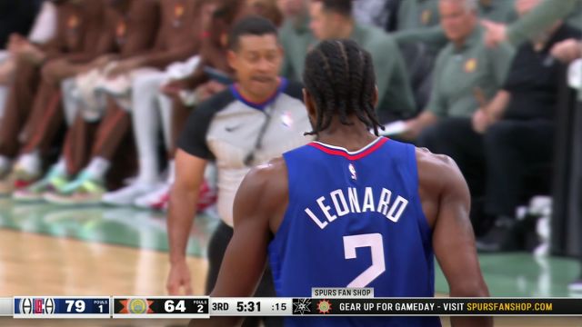 【2023年11月21日 快船vs马刺集锦】哈登一次传球直接到位 莱昂纳德强行出手打成2+1