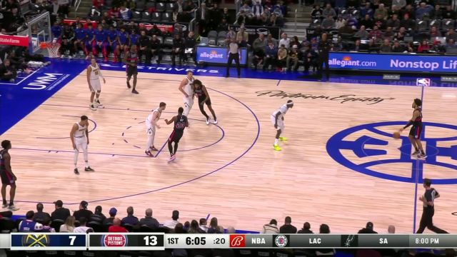 【2023年11月21日 掘金vs活塞集锦】擒贼先擒王 巴格利先顶戈登在撞约基奇完成高难度上篮