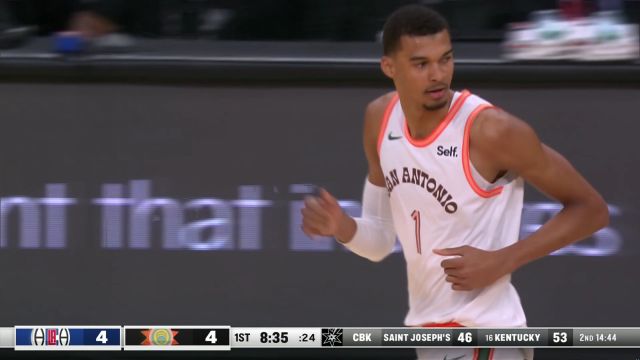 【2023年11月21日 快船vs马刺集锦】假投真传也学会了？文班亚马出其不意连线科林斯吃饼得手