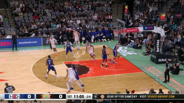 【2023年11月21日 快船vs马刺集锦】面对小个子防守无压力 文班亚马张手中投稳稳命中