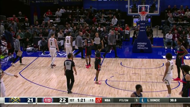 【2023年11月21日 掘金vs活塞集锦】雪上又加霜 马龙教练向裁判喋喋不休直接被罚出场