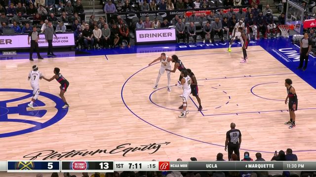 【2023年11月21日 掘金vs活塞集锦】五花肉碾压 约基奇连续变向生吃内线稳稳命中