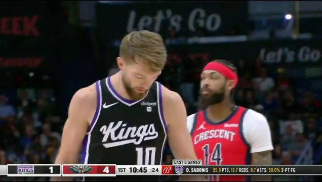 【2023年11月21日】NBA常规赛：国王vs鹈鹕第1节中文解说录像回放