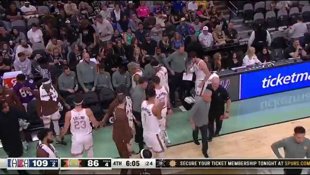 【2023年11月21日】快船vs马刺第4节中文解说录像回放