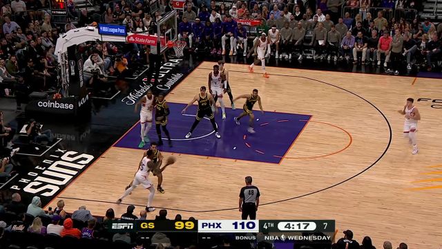 【2023年11月23日 勇士vs太阳集锦】球迷都在拍脑袋 梅图强势而起秀骑扣