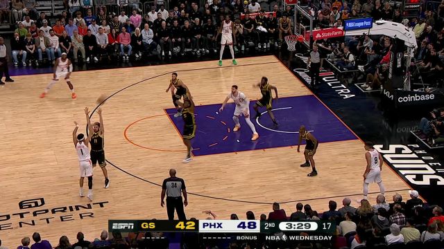 【2023年11月23日 勇士vs太阳集锦】布克精准连线杜兰特 后者底角亮镰刀三分穿喉