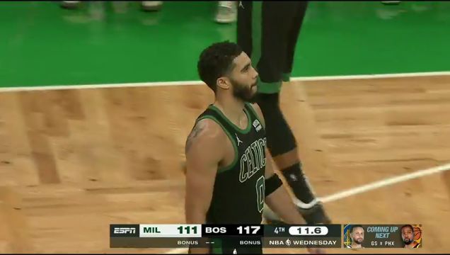 【2023年11月23日】雄鹿vs凯尔特人第4节英文原声录像回放