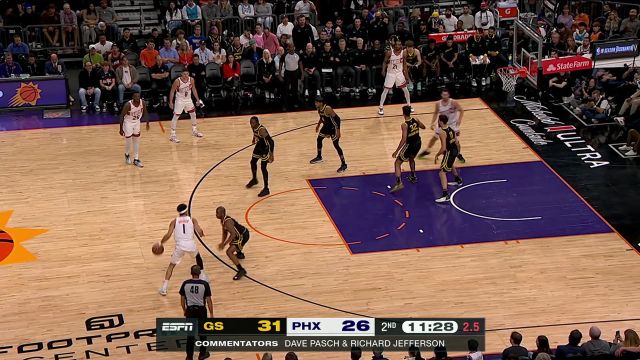 【2023年11月23日 勇士vs太阳集锦】这么难还能打进 布克甩开保罗迎着双人防守将球打进