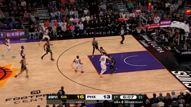 【2023年11月23日 勇士vs太阳集锦】戈登细腻直塞利特尔 后者弹地而起轻松扣篮