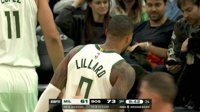 【2023年11月23日 雄鹿vs凯尔特人集锦】杀人还要诛心！利拉德见缝插针勾手上篮打成2+1