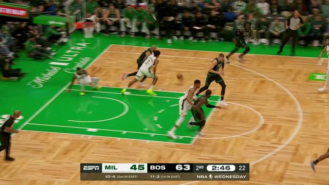 【2023年11月23日 雄鹿vs凯尔特人集锦】快来欣赏暴力美学！波津大鹏展翅凌空隔扣大洛