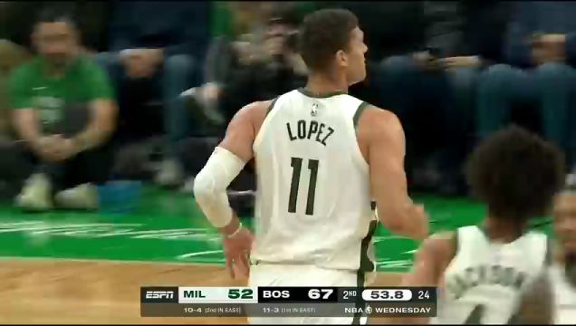 【2023年11月23日】雄鹿vs凯尔特人第2节英文原声录像回放