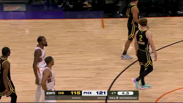 【2023年11月23日 勇士vs太阳集锦】被吹假摔再来1T！波杰姆斯基与杜兰特小起争执