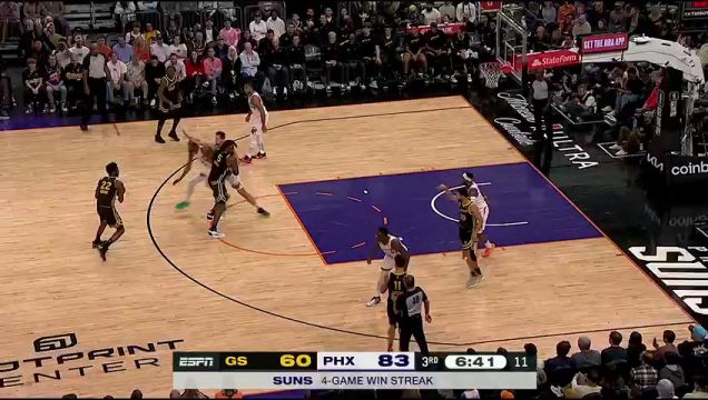 【2023年11月23日 勇士vs太阳集锦】库里连续助攻送妙传 维金斯冲击禁区拿下4分