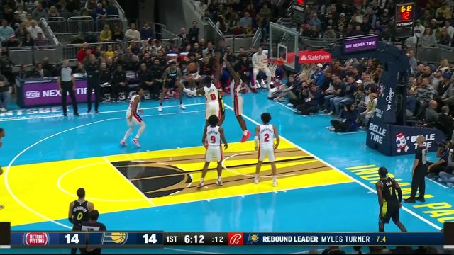 【2023年11月25日 活塞vs步行者集锦】活塞内线卧虎藏龙 斯图尔特大手一挥送出遮天大帽