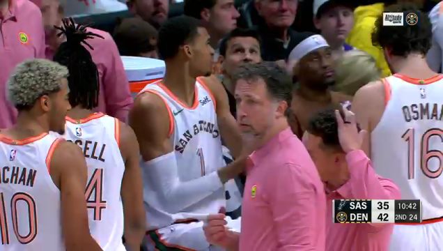 【2023年11月27日】马刺vs掘金第2节中文解说录像回放