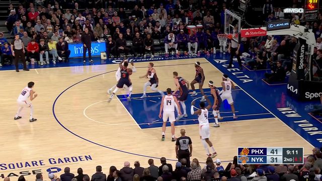 【2023年11月27日 太阳vs尼克斯集锦】单核带队也能玩出花样 布克组织进攻无比丝滑