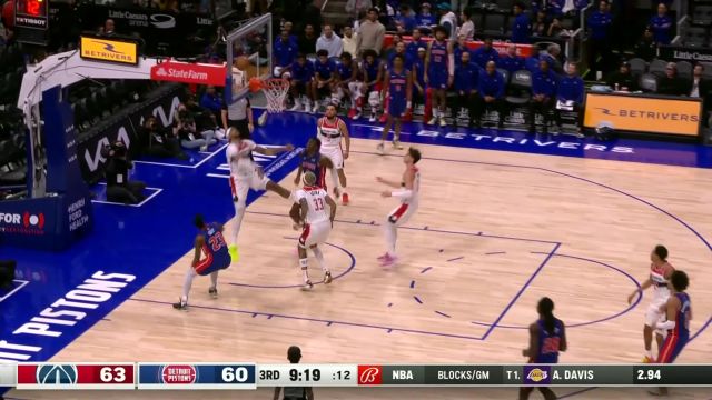 【2023年11月28日 奇才vs活塞集锦】单骑闯关丝毫不慌 阿弗迪亚快攻一条龙完成劈扣