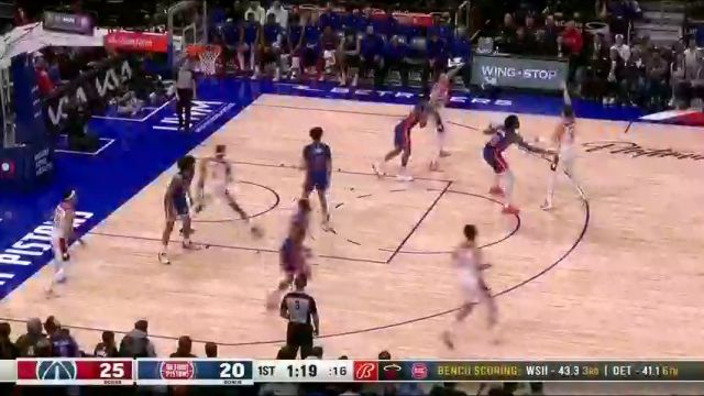 【2023年11月28日】NBA常规赛：奇才vs活塞第1节中文解说录像回放