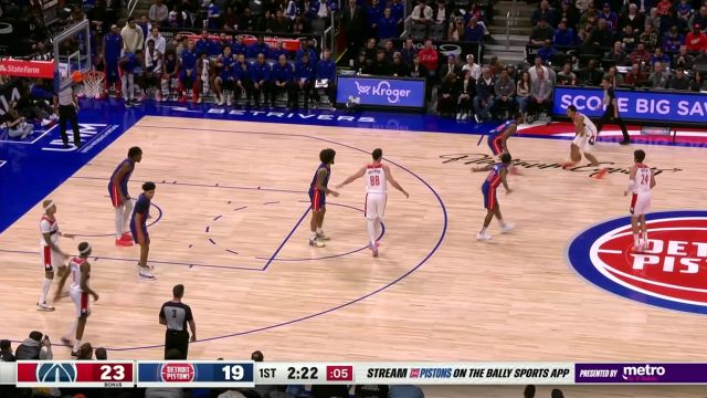 【2023年11月28日 奇才vs活塞集锦】突破急停晃倒对手 普尔急停中距离出手稳稳打进