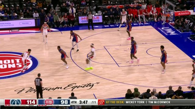 【2023年11月28日 奇才vs活塞集锦】晴天白玉柱 杜伦排球大帽守护禁区尊严