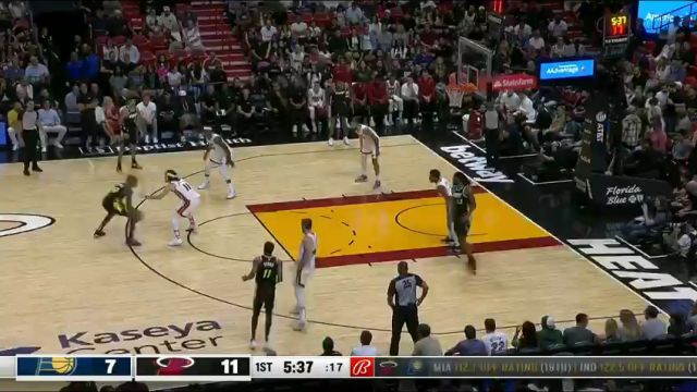 【2023年12月03日】NBA常规赛：步行者vs热火第1节英文原声录像回放