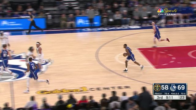 【2023年12月03日 掘金vs国王集锦】艺高人胆大！穆雷外线后撤步三分一发入魂