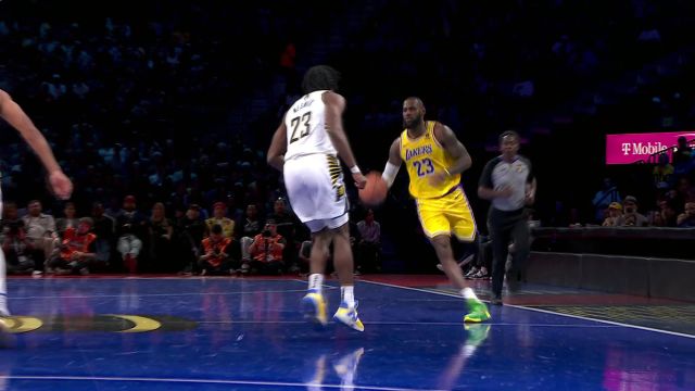 【2023年12月10日 步行者vs湖人集锦】老詹反击进入三分线直接背身单打 自投自抢展示满满活力