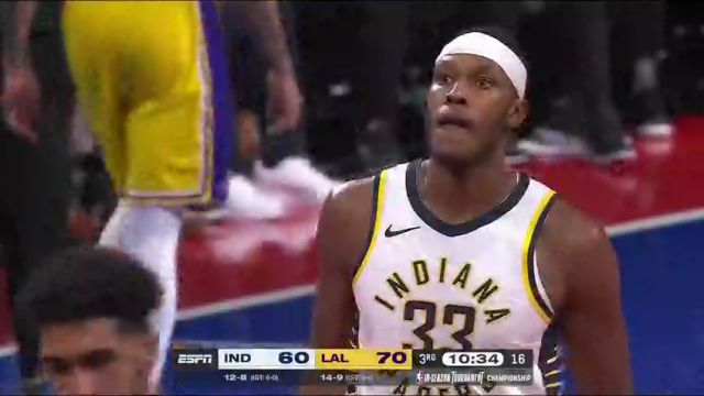 【2023年12月10日】步行者vs湖人第3节英文原声录像回放