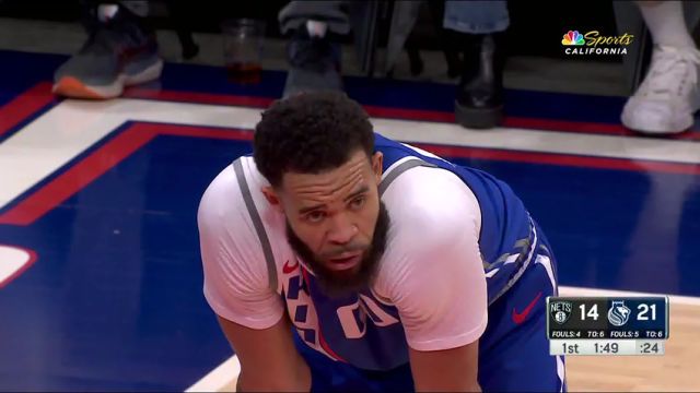 【2023年12月12日】NBA常规赛：篮网vs国王第1节英文原声录像回放