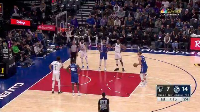 【2023年12月12日】NBA常规赛：篮网vs国王第1节中文解说录像回放