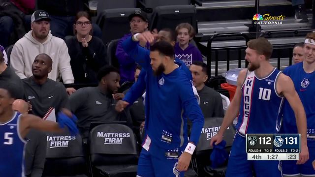 【2023年12月12日 篮网vs国王集锦】突破进场骤起发难穆雷腾云驾雾飞身隔扣贾尔斯