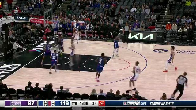 【2023年12月13日】国王vs快船第4节英文原声录像回放