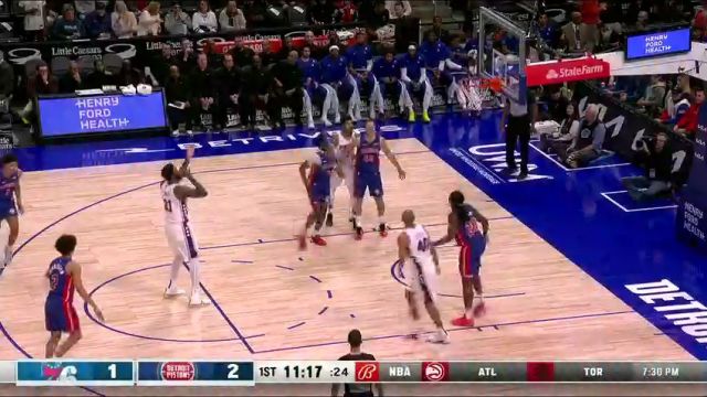 【2023年12月14日】76人vs活塞第1节中文解说录像回放