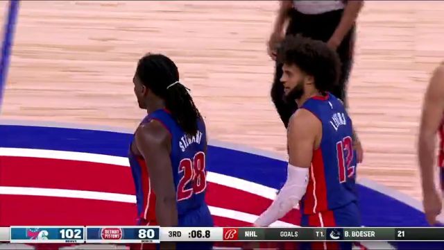 【2023年12月14日】76人vs活塞第3节英文原声录像回放