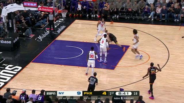 【2023年12月16日 尼克斯vs太阳集锦】我跌跌又撞撞好比浪涛！布克人缝加速上篮打成2+1