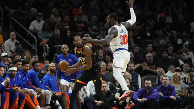 【2023年12月16日 尼克斯vs太阳集锦】尼克斯139-122太阳 布伦森三分9中9轰下50分创生涯新高