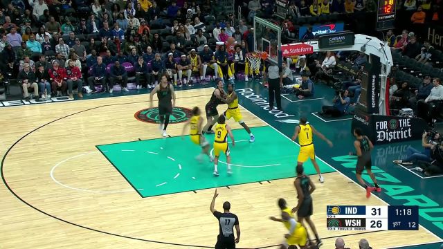 【2023年12月16日 步行者vs奇才集锦】力拔山兮气盖世 库利巴利冲击禁区单手劈扣