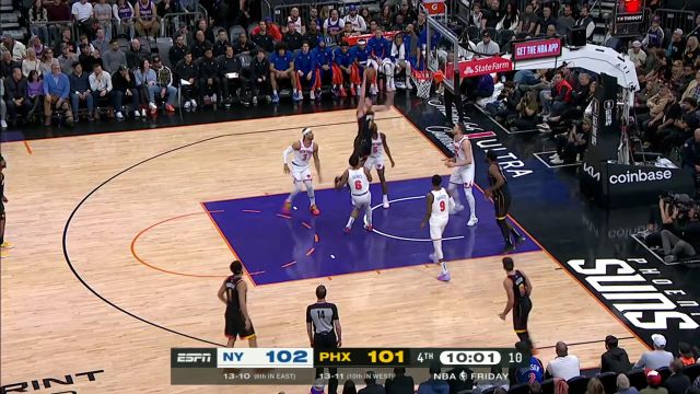 【2023年12月16日 尼克斯vs太阳集锦】防守四处漏风！尤班克斯抓住机会接连重扣制霸禁区