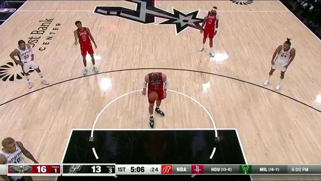 【2023年12月18日】NBA常规赛：鹈鹕vs马刺第1节英文原声录像回放