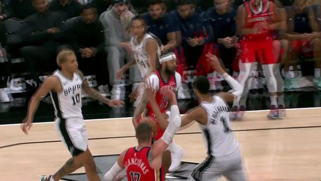 【2023年12月18日 鹈鹕vs马刺集锦】妙传瞒天过海 英格拉姆叶底穿花助瓦兰轻松上篮