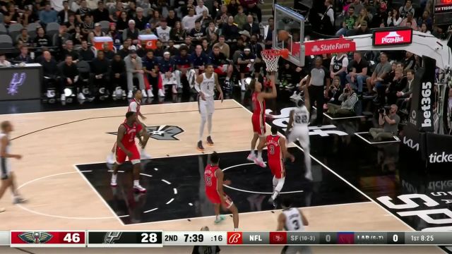 【2023年12月18日 鹈鹕vs马刺集锦】文班亚马伸出长臂完成抢断 布兰纳姆接球发难双手暴扣