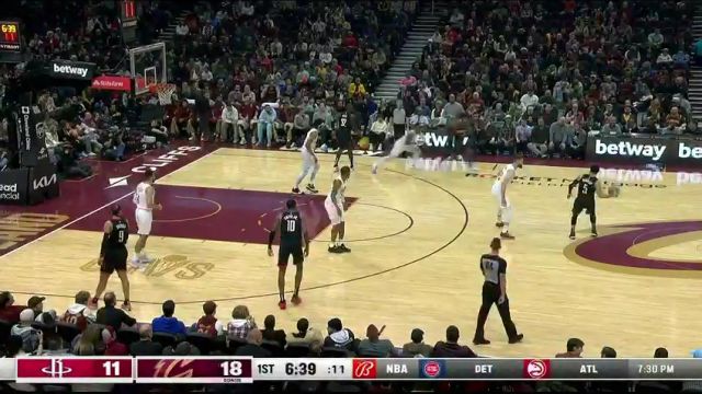 【2023年12月19日】NBA常规赛：火箭vs骑士第1节英文原声录像回放