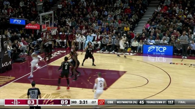 【2023年12月19日 火箭vs骑士集锦】你敢相信这是37岁的老将 杰夫格林拔地而起巴掌大帽扇飞米切尔