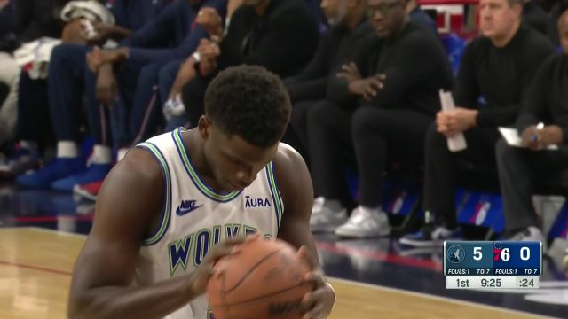 【2023年12月21日 森林狼vs76人集锦】森林狼率先进入状态！爱德华兹施展自己的天赋率队8-0梦幻开局