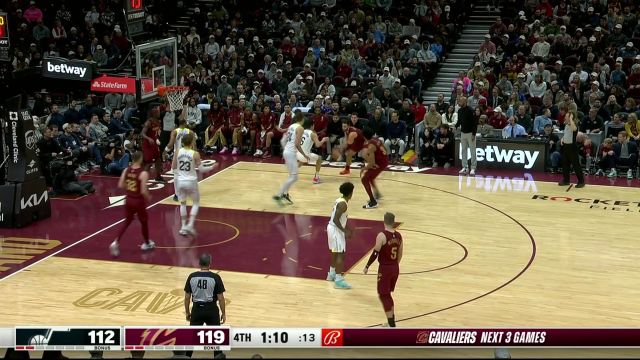 【2023年12月21日 爵士vs骑士集锦】杀死比赛！斯特鲁斯面对防守自信出手 三分飚中一锤定音