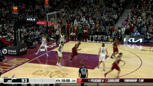 【2023年12月21日 爵士vs骑士集锦】连中三元！梅里尔与尼昂末节发威 连续三分打停爵士