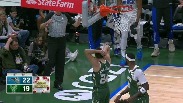 【2023年12月22日 魔术vs雄鹿集锦】杀人还要诛心！哈里斯金鸡独立迎着防守跳投命中还有加罚