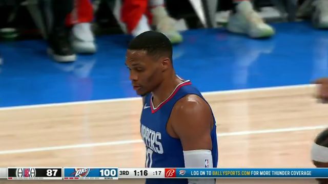 【2023年12月22日】NBA常规赛：快船vs雷霆第3节英文原声录像回放